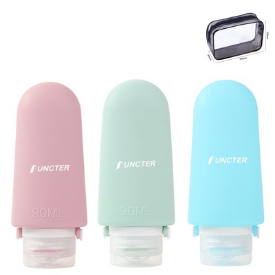 3OZ Portable Refillable Liquid Containers W/Handle ( 3pcs Set )