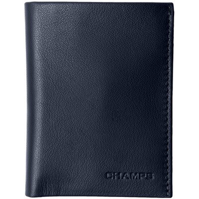 Champs Luggage Navy Slim Sleeve Cardholder Wallet Size 3.5"X4.25"X0.5"