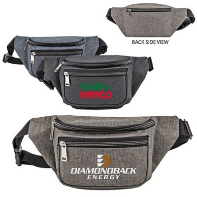 Heather Design Classic 3-Zippered Fanny Pack