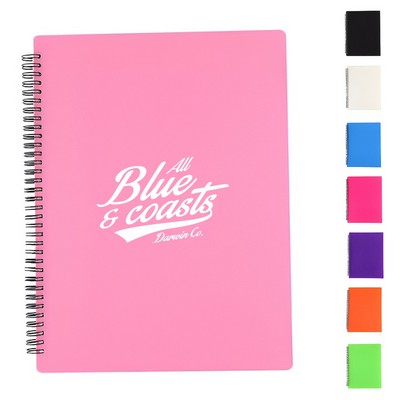 Horizontal Line Hardcover Spiral Notebook