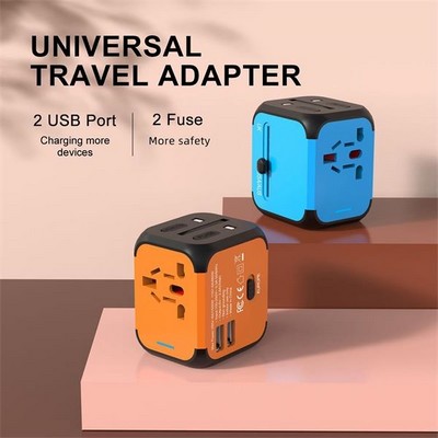 Travel Plug Adapter Wall Charger with Logo Printed