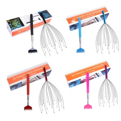 20 Claw Head Massager w/7 Tooth Scratcher