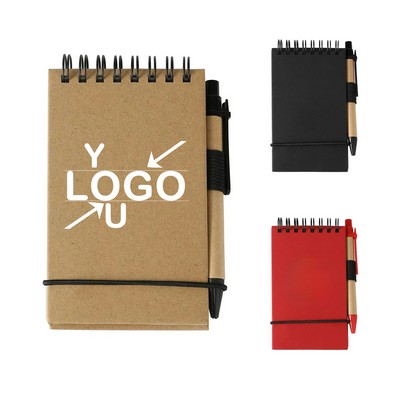 Compact Kraft Spiral Notebook Set