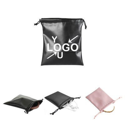 Faux Leather Cinch Bag