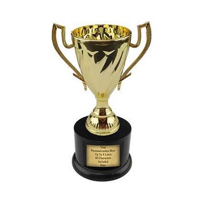 Cup Trophy 11", 3.5X2.5" Black Round Base W/ 7.9"