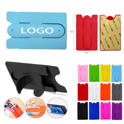 Silicone Card Holder With Phone Stand