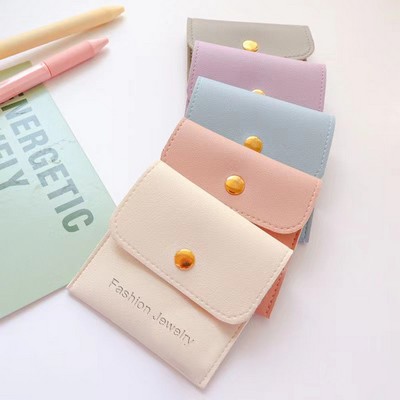 PU Leatherette Jewelry Pouch Mini Envelope Bag Packaging Pouch Jewelry Gift Bag