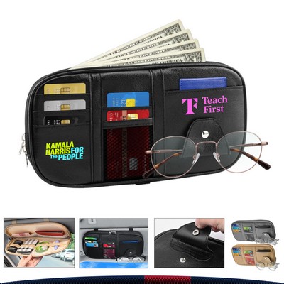 Lomi PU Leather Car Glasses Organizer