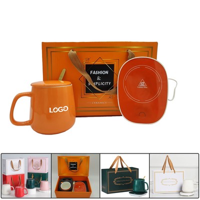 Gift Box Set With Heated Mat And Ceramic Cup