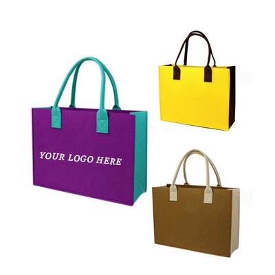Custom Felt Tote Bag With Handles