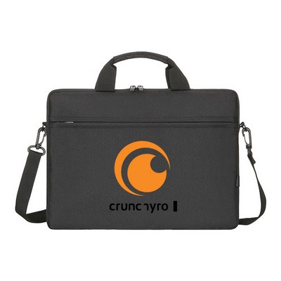 Full Color Printed Nylon Laptop Bag with Shoulder Strap, Extra Zippered Pocket