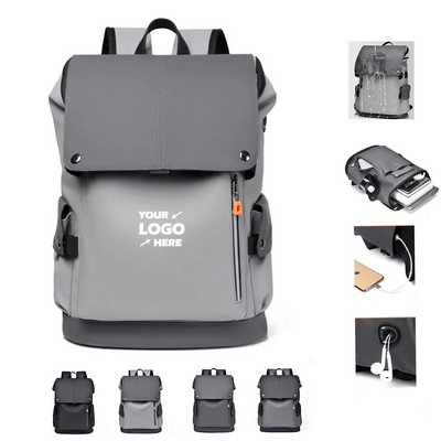 PU Leather Laptop Backpack