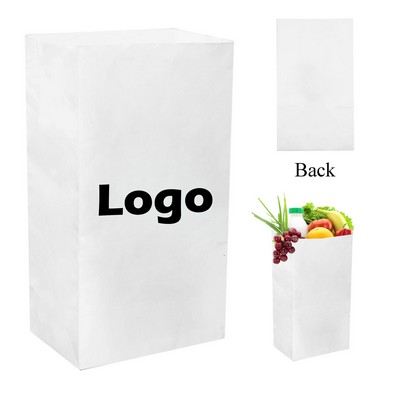 Full Color White Kraft Paper Bag Vendor Boutique Candy Disposable Snack Bakery Custom