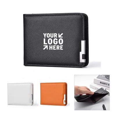 PU Leather Bifold Wallet Card Holder
