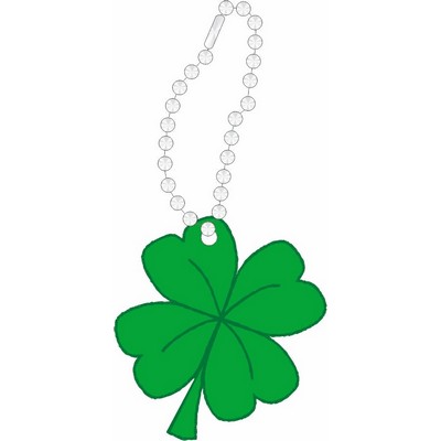 Four Leaf Clover Promotional Line Key Chain w/ Black Back (4 Square Inch)