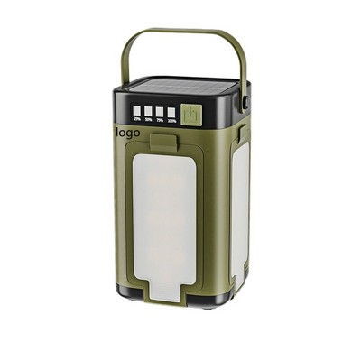 Solar-Powered Foldable Camping Lantern with USB Output for Outdoor Use