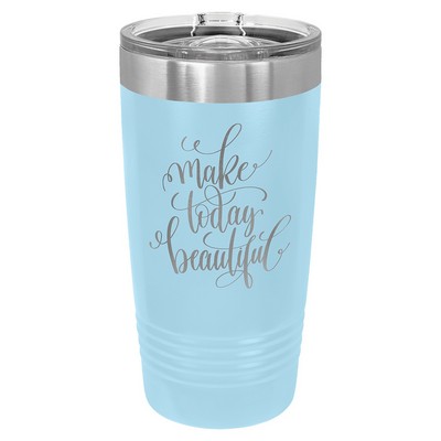 Polar Camel 20 oz. Light Blue Ringneck Tumbler with Slider Lid