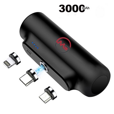 Portable Compact Built In Connector Power Bank