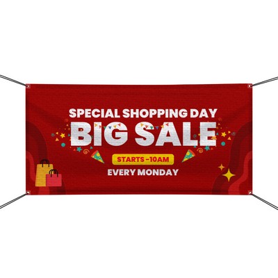 Canvas Banners with Left and Right Pole Pocket - 1' x 1' (SQFT)
