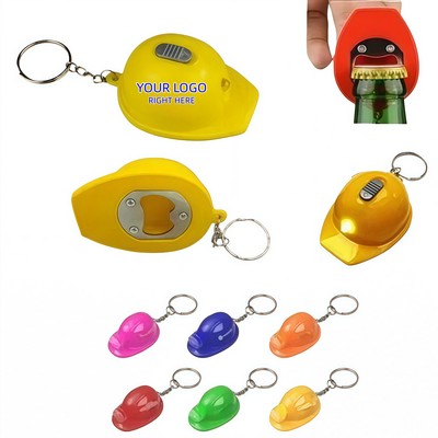 Hard Hat Bottle Opener Key Chain
