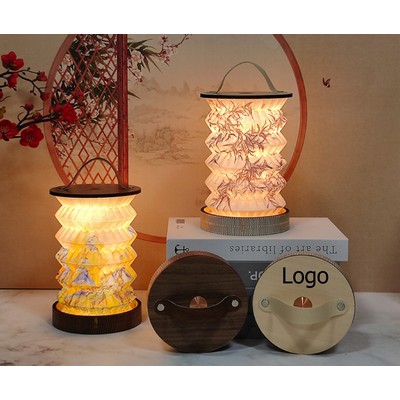 Paper Lamp Rechargeable Touch Lamp Collapsible Lantern Portable Night Light