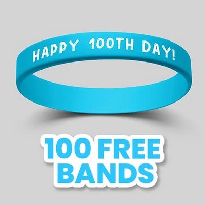 Custom Printed Silicone Wristbands - 1/4"