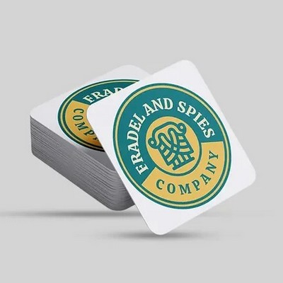 Custom Square Paper Coaster - 3.5" Dia x 60 pt