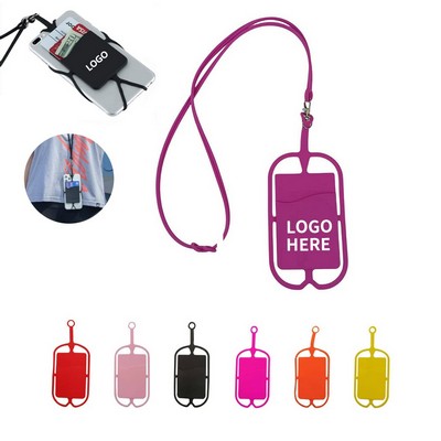 Silicone Phone Lanyard Card Holder