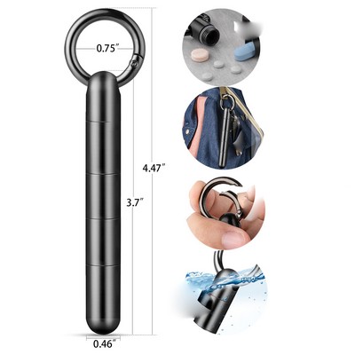 Titanium Waterproof Pill Keychain