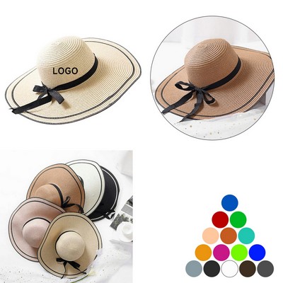 Fashionable Women's Straw Hat & Bag Set