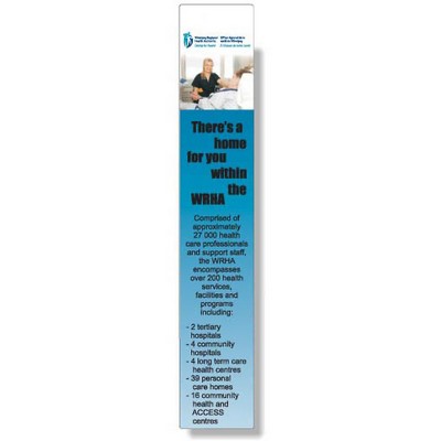 Stock .010 White Plastic Bookmark (1.44"x8.25"), Digital Full Color Imprint