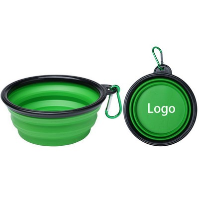 Custom Foldable Silicone Pet Bowl – 350ml Collapsible Water & Food Feeder for Dogs