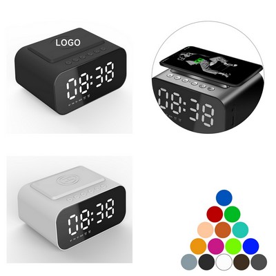 Digital Alarm Clock and Wireless Charging Wireless Speaker