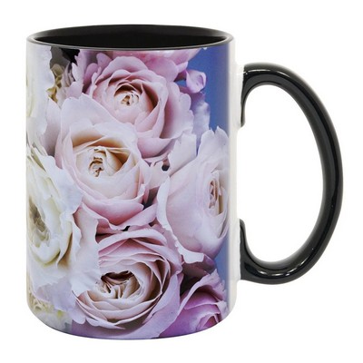 15 oz. Ceramic Mug Inner/Handle Black - Orca