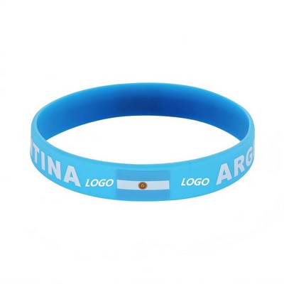 Lightweight Comfortable Soft World Cup Flag Cheering Silicone Wristband