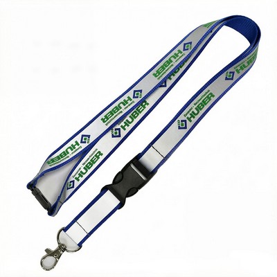 Reflective Buckle Release Lanyard w/ Safety Breakaway
