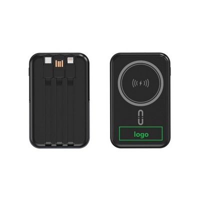 Digital Display Magnetic Wireless Power Bank - 5000mAh