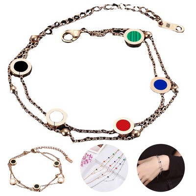 Elegant Black and White Crystal Bracelet