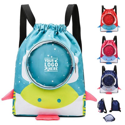 Whimsical Water-Resistant Drawstring Backpack