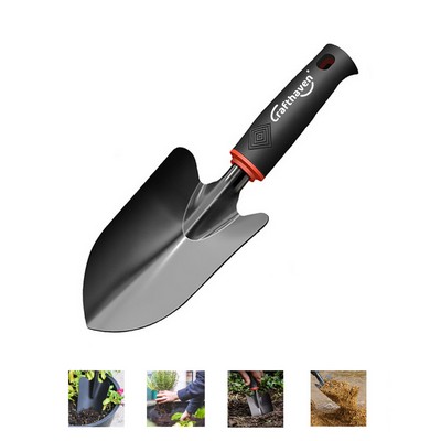 Black Rubber Grip Garden Metal Wide Spade