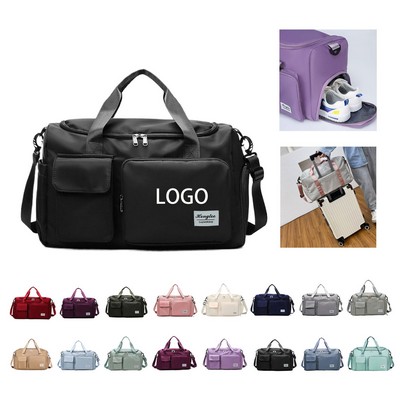 Women Gym Duffle Bag With Shoes Compartment