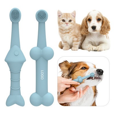 Pet Silicone Finger Toothbrush Set Soft Bristle Dog & Cat Oral Cleaning Kit 360° Flexible Silicon