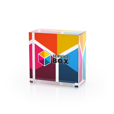 Stackable Clear Acrylic Block - Top