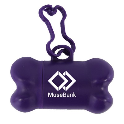 Bone Shaped Pet Bag Dispenser - 1 Color Imprint