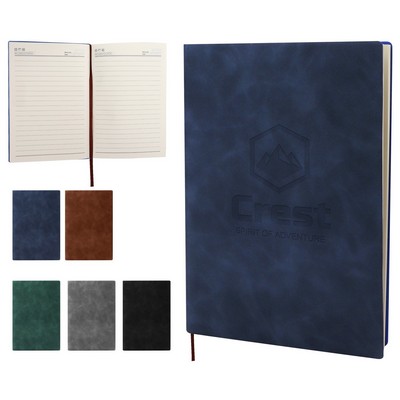 A5 Hardcover Leather Journal Notebook W/ Lined Paper