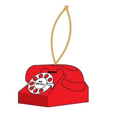 Rotary Dial Telephone Executive Ornament w/ Mirror Back (4 Square Inch)