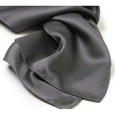 Dark Grey Polyester Satin Scarf - 8"x45"