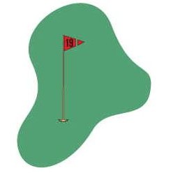 Golf Course Promotional Magnet w/ Strip Magnet (4 Square Inch)