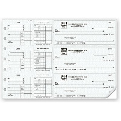 3-On-a-Page Payroll Dual Purpose Checks (1 Part)