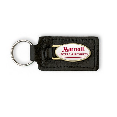 Custom Shape Classic Leather Keychain (Shape 1)